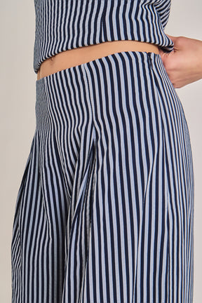 ENGLISH FACTORY - Striped Wide Leg Pant - PANTS available at Objectrare