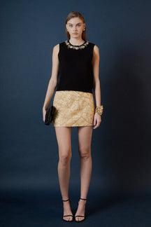 ENDLESS ROSE - Knit Jewel Trim Sleeveless Top - SWEATERS & KNITS available at Objectrare