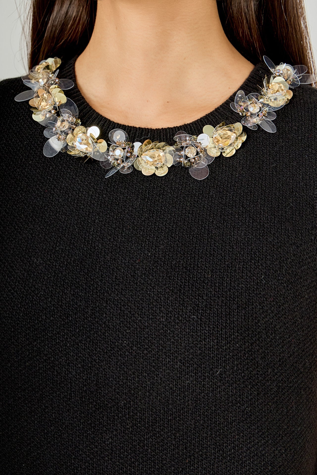 ENDLESS ROSE - Knit Jewel Trim Sleeveless Top - SWEATERS & KNITS available at Objectrare