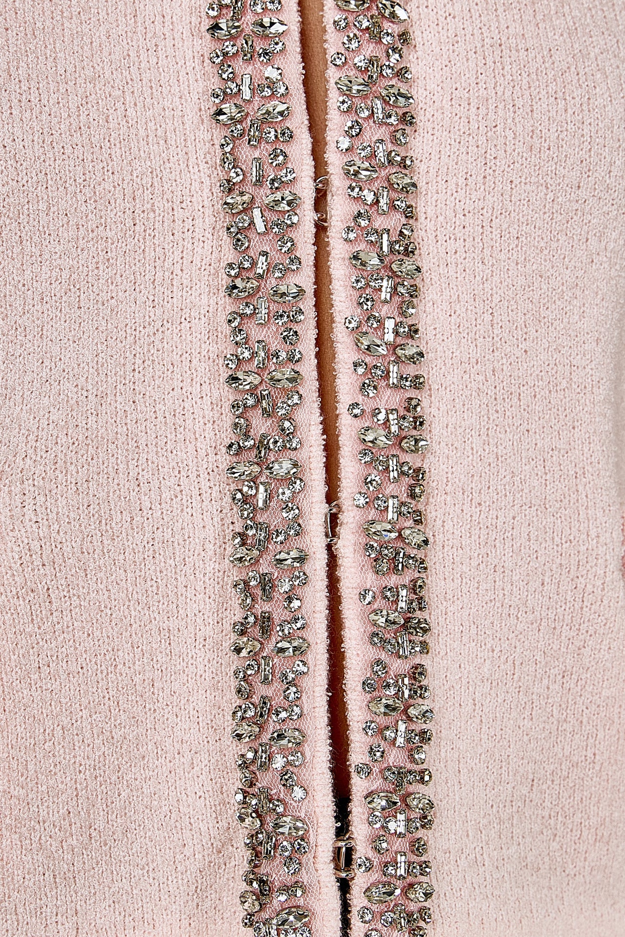 ENDLESS ROSE - Boucle Knit Jewel Trim Sweater Cardigan - SWEATERS & KNITS available at Objectrare