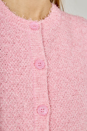 ENDLESS ROSE - Textured Sleeveless Buttoned Vest Top - SWEATERS & KNITS available at Objectrare