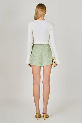 Tweed High Waisted Shorts
