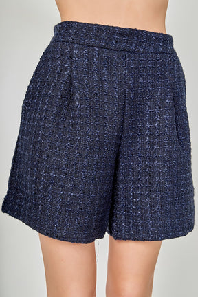ENDLESS ROSE - Tweed Relaxed Long Shorts - BOTTOMS available at Objectrare