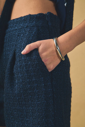 ENDLESS ROSE - Tweed Relaxed Long Shorts - BOTTOMS available at Objectrare