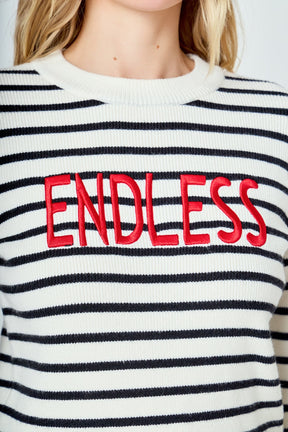 ENDLESS ROSE - Colette Endless Striped Sweater - SWEATERS & KNITS available at Objectrare