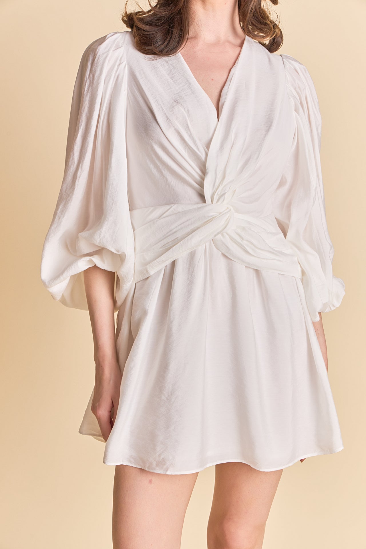 Endless Rose Women's Twist Front Draped Mini Dress