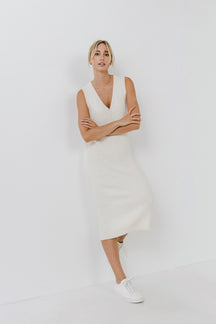 Sleeveless Knit Midi Dress