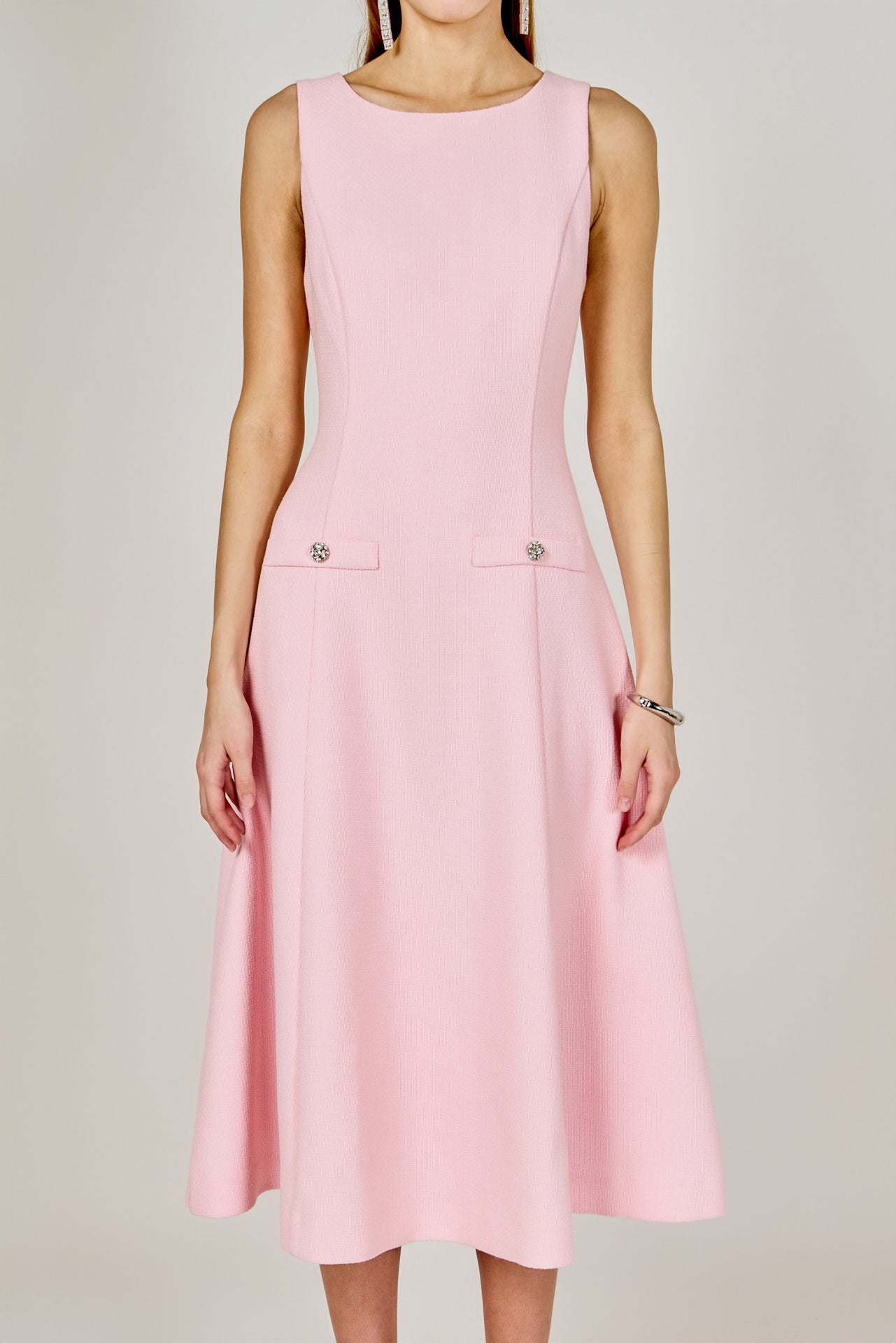 ENDLESS ROSE - Tweed Midi Dress - DRESSES available at Objectrare