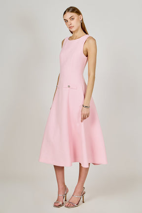 ENDLESS ROSE - Tweed Midi Dress - DRESSES available at Objectrare