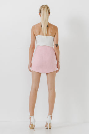 ENDLESS ROSE - Curved Tweed Mini - SKIRTS available at Objectrare
