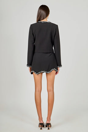 ENDLESS ROSE - Jewel Scalloped Jacket - OUTERWEAR available at Objectrare