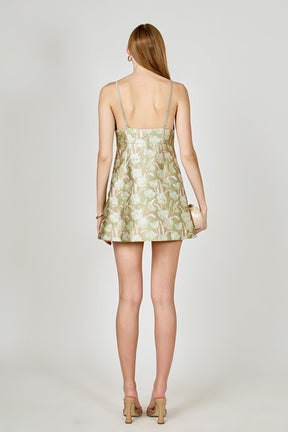 Jaquard A Line Mini Dress
