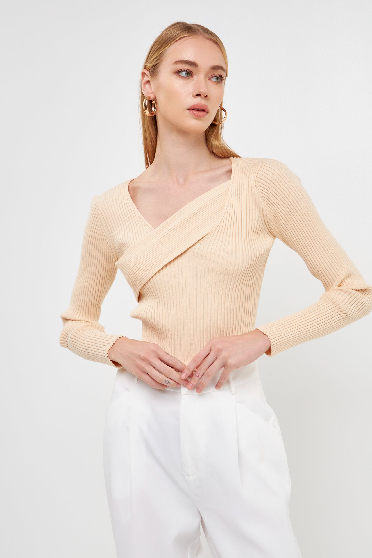 ENDLESS ROSE - Knit Wrap Sweater - SWEATERS & KNITS available at Objectrare