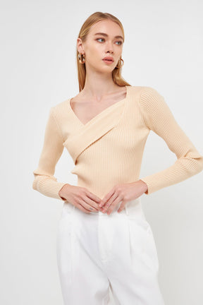 ENDLESS ROSE - Knit Wrap Sweater - TOPS available at Objectrare