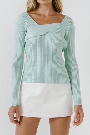 ENDLESS ROSE - Knit Wrap Sweater - TOPS available at Objectrare