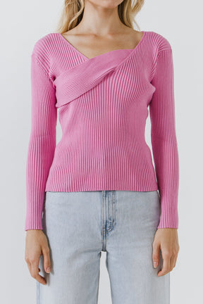 ENDLESS ROSE - Knit Wrap Sweater - TOPS available at Objectrare