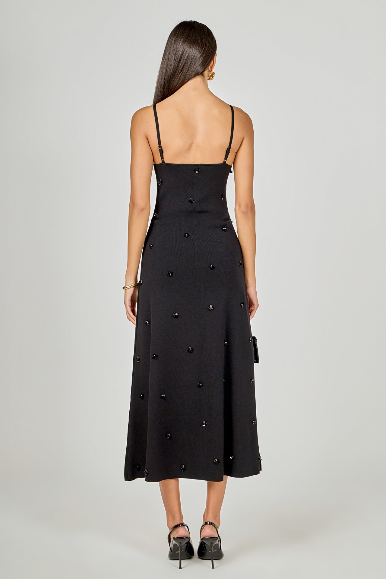 ENDLESS ROSE - Embellished Knit Midi Dress - DRESSES available at Objectrare