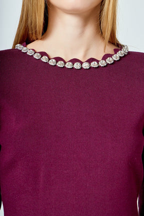 Long Sleeve Jewel Top