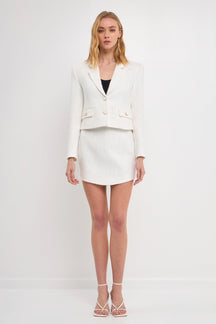 ENDLESS ROSE - Endless Rose - Cropped Tweed Blazer - BLAZERS available at Objectrare