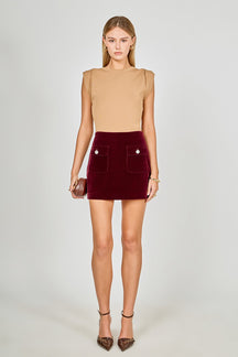 Knit Pleated Shoulder Top