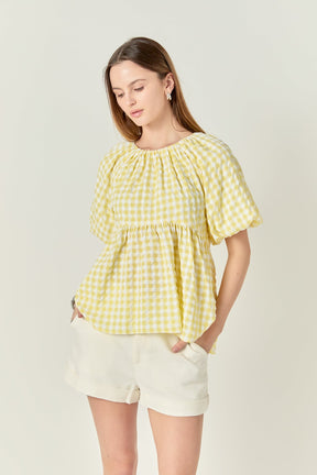Blouson Babydoll Spaghetti Tie Top