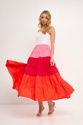 ENGLISH FACTORY - English Factory - Color Block Spaghetti Maxi - DRESSES available at Objectrare