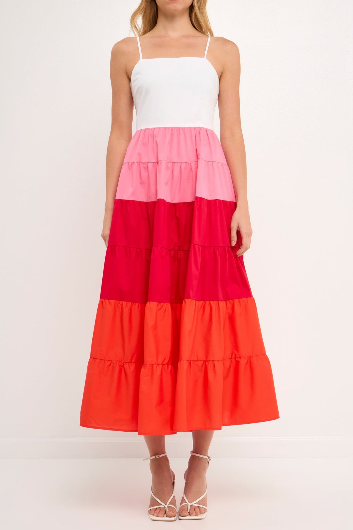 ENGLISH FACTORY - Color Block Spaghetti Maxi - DRESSES available at Objectrare