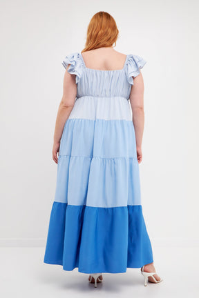 ENGLISH FACTORY - Sweet Heart Color Block Maxi Dress - DRESSES available at Objectrare