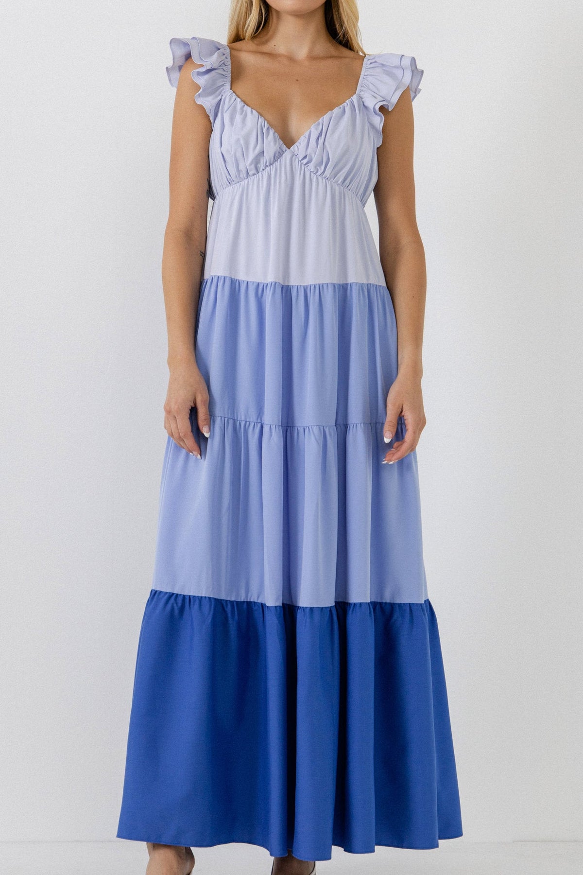 ENGLISH FACTORY - Sweet Heart Color Block Maxi Dress- Sold Out - DRESSES available at Objectrare