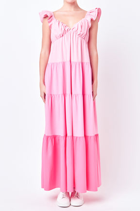 ENGLISH FACTORY - English Factory - Sweet Heart Color Block Maxi Dress - DRESSES available at Objectrare