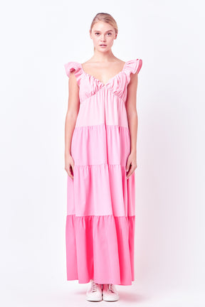 ENGLISH FACTORY - English Factory - Sweet Heart Color Block Maxi Dress - DRESSES available at Objectrare