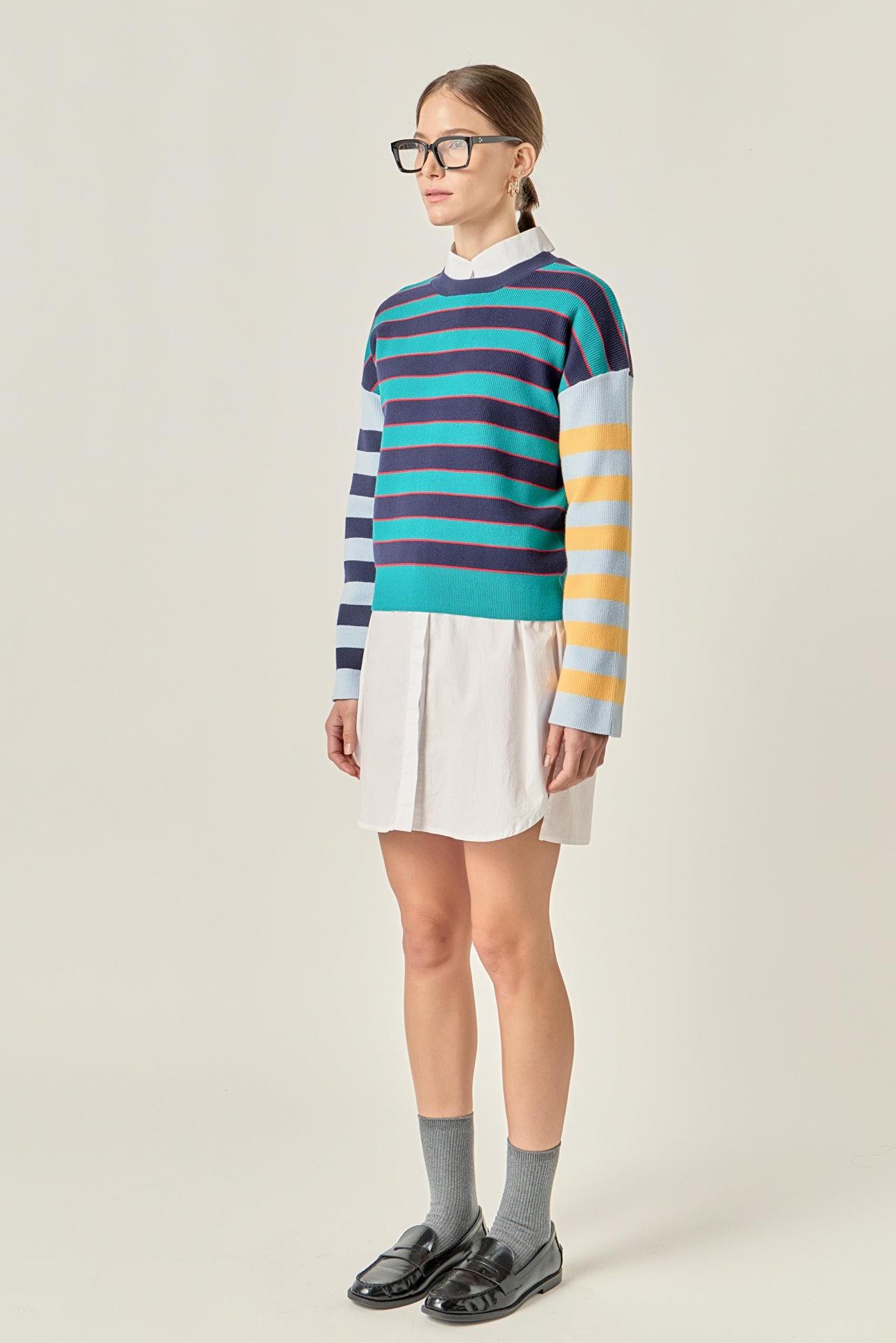 ENGLISH FACTORY - Striped Knit Top - TOPS available at Objectrare