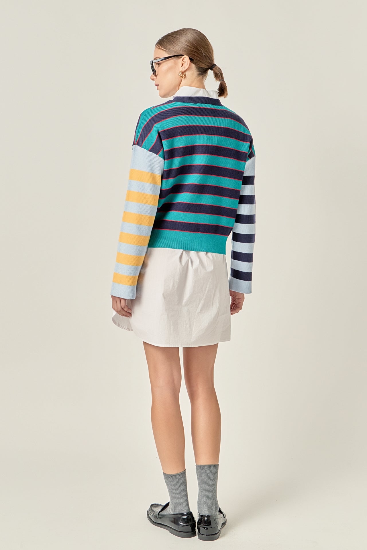 ENGLISH FACTORY - Striped Knit Top - TOPS available at Objectrare