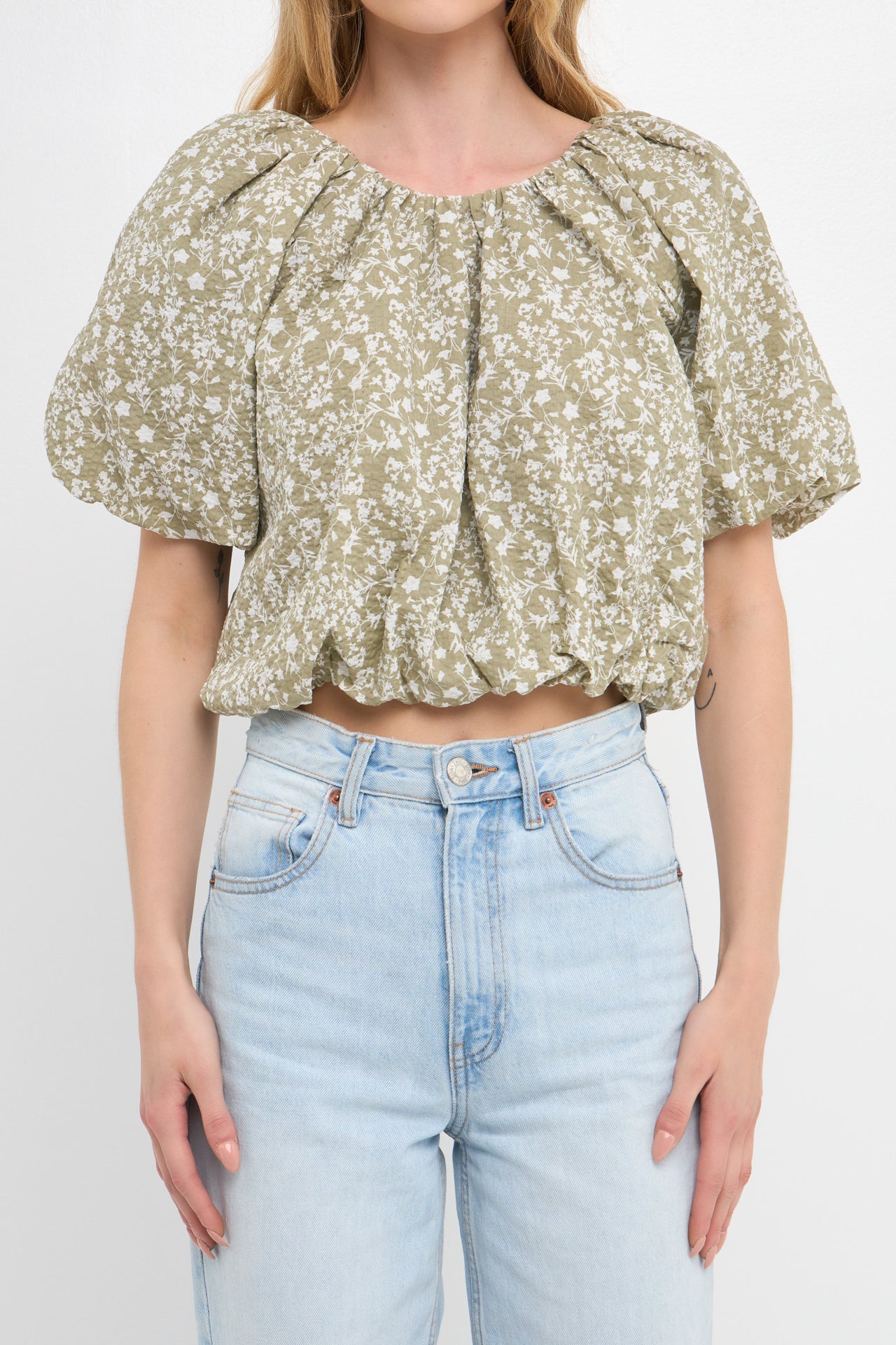 FREE THE ROSES - Free The Roses - Raglan Blouson Cropped Top - TOPS available at Objectrare