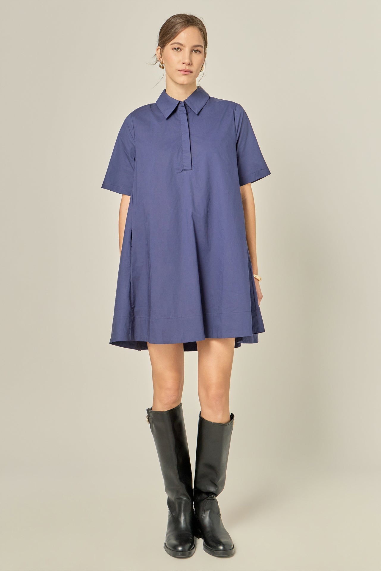 ENGLISH FACTORY - Poplin A-Line Mini Dress - DRESSES available at Objectrare
