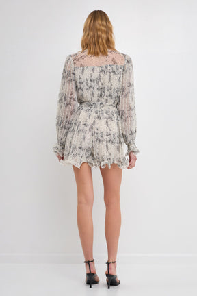 ENDLESS ROSE - Endless Rose - Speckled Pleated Romper - ROMPERS available at Objectrare