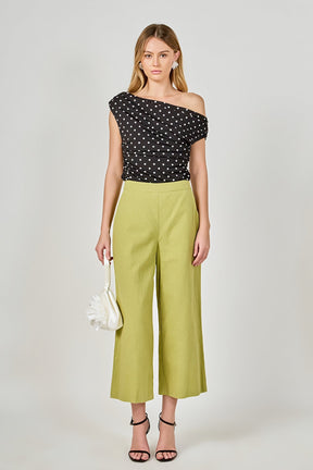 Asymmetrical Polka Dot Top