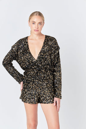 ENDLESS ROSE - Endless Rose - Sequin Romper - ROMPERS available at Objectrare