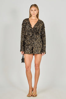 ENDLESS ROSE - Sequin Romper - ROMPERS available at Objectrare