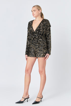 ENDLESS ROSE - Sequin Romper - ROMPERS available at Objectrare