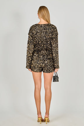 ENDLESS ROSE - Sequin Romper - ROMPERS available at Objectrare