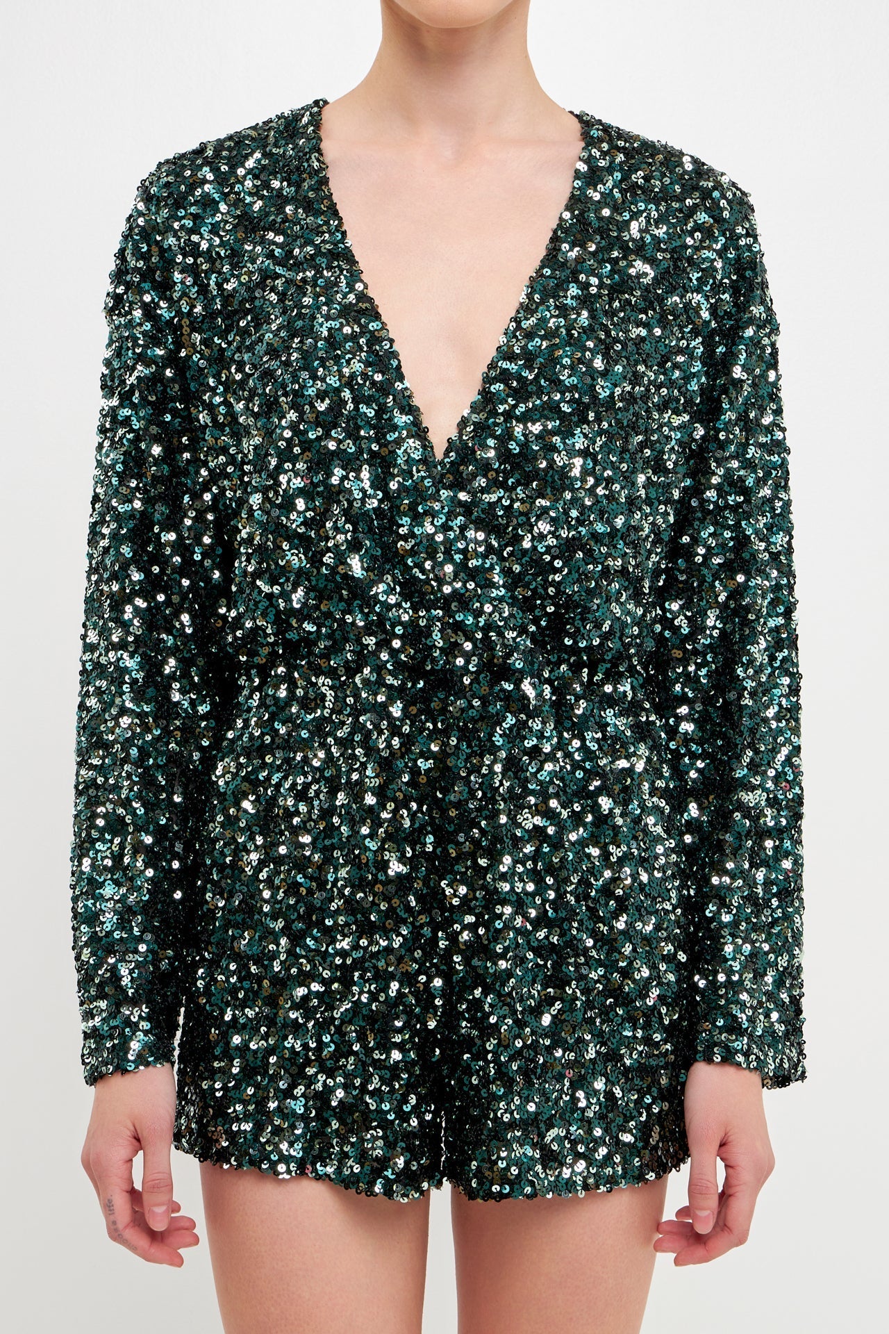 ENDLESS ROSE - Sequin Romper - ROMPERS available at Objectrare