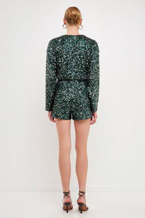 ENDLESS ROSE - Sequin Romper - ROMPERS available at Objectrare