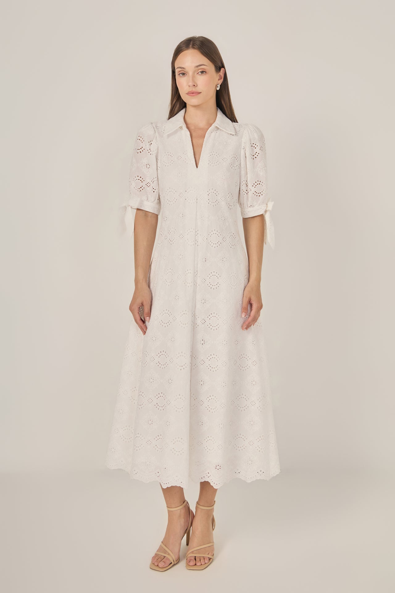 Embroidered Midi Dress