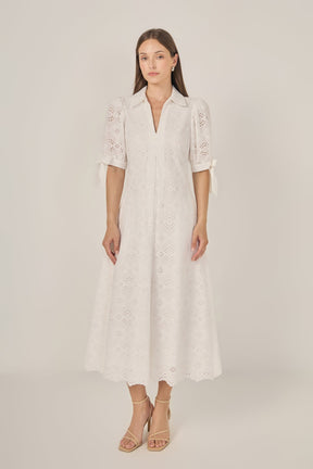 Embroidered Midi Dress