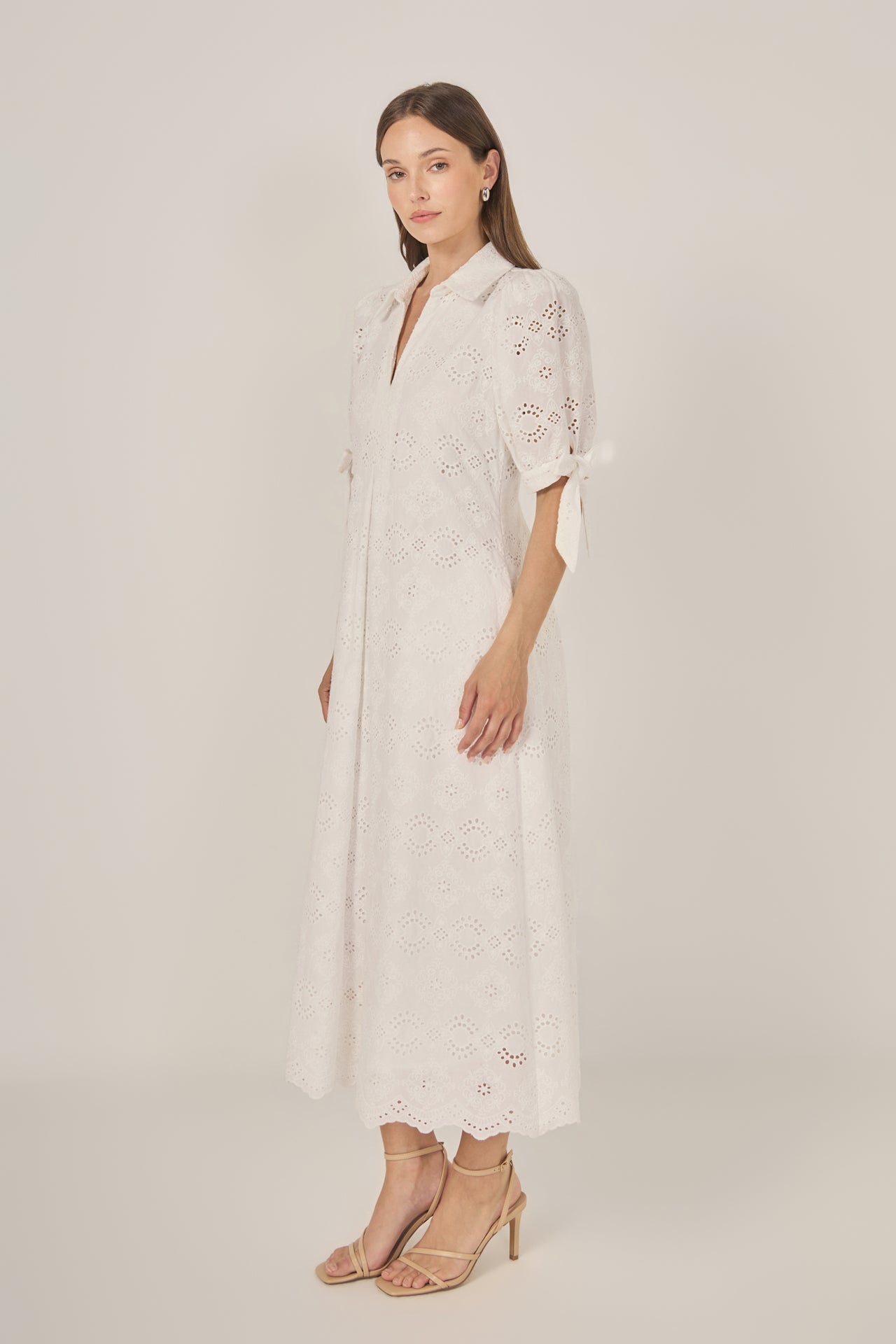 Embroidered Midi Dress