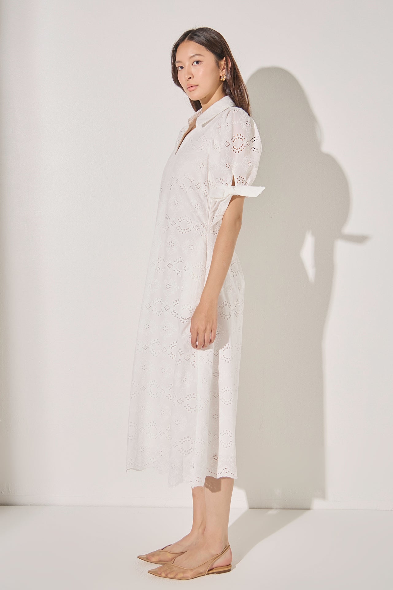 LA'VEN - Embroidered Midi Dress - DRESSES available at Objectrare