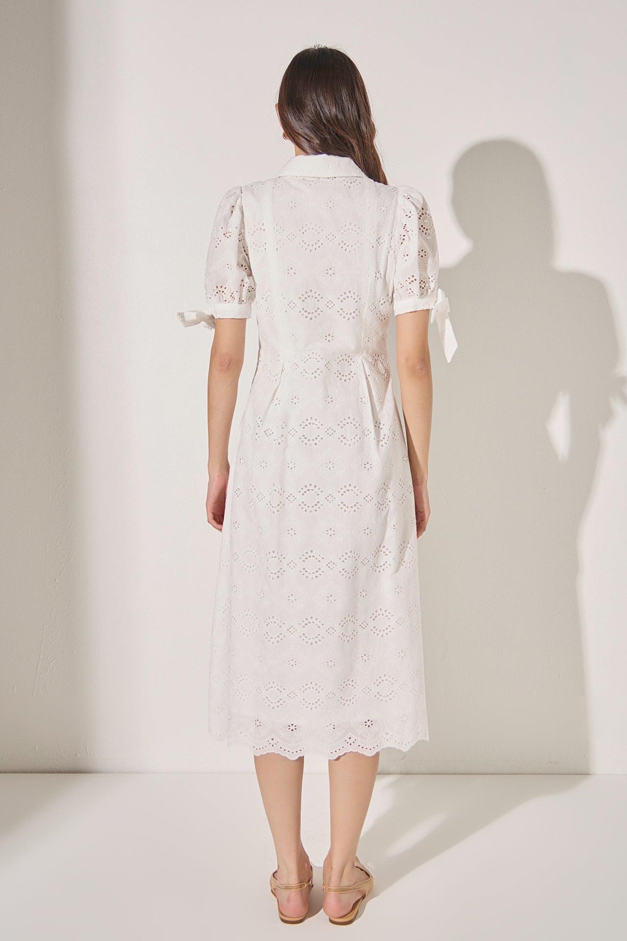LA'VEN - Embroidered Midi Dress - DRESSES available at Objectrare