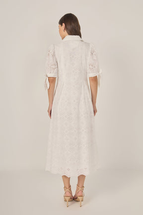 Embroidered Midi Dress
