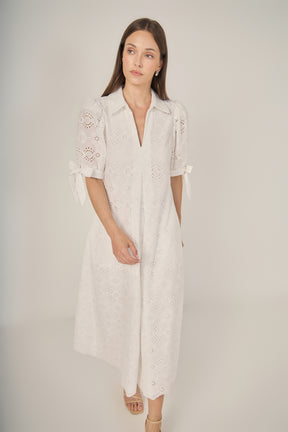 Embroidered Midi Dress